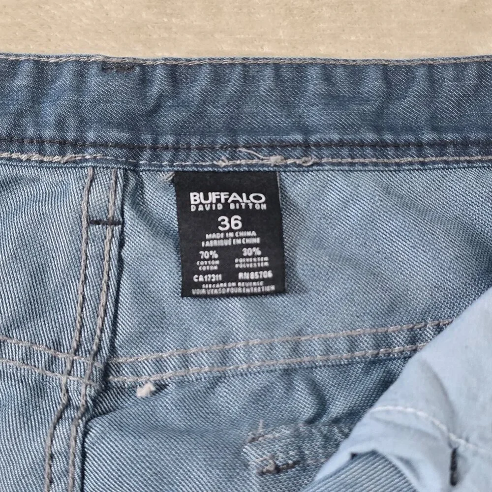 Buffalo David Bitton Ruffer Easy Jeans Mens 36 Medium Wash Bootcut Relaxed Denim - Picture 9 of 15